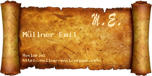 Müllner Emil névjegykártya