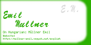 emil mullner business card