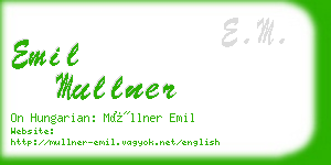 emil mullner business card